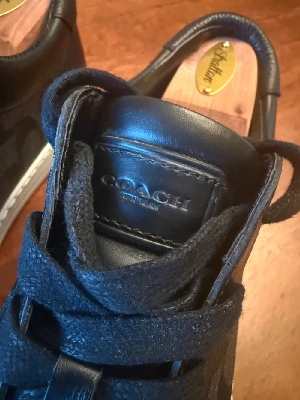 Men's Coach Shoes - Black with Logo - Size 12